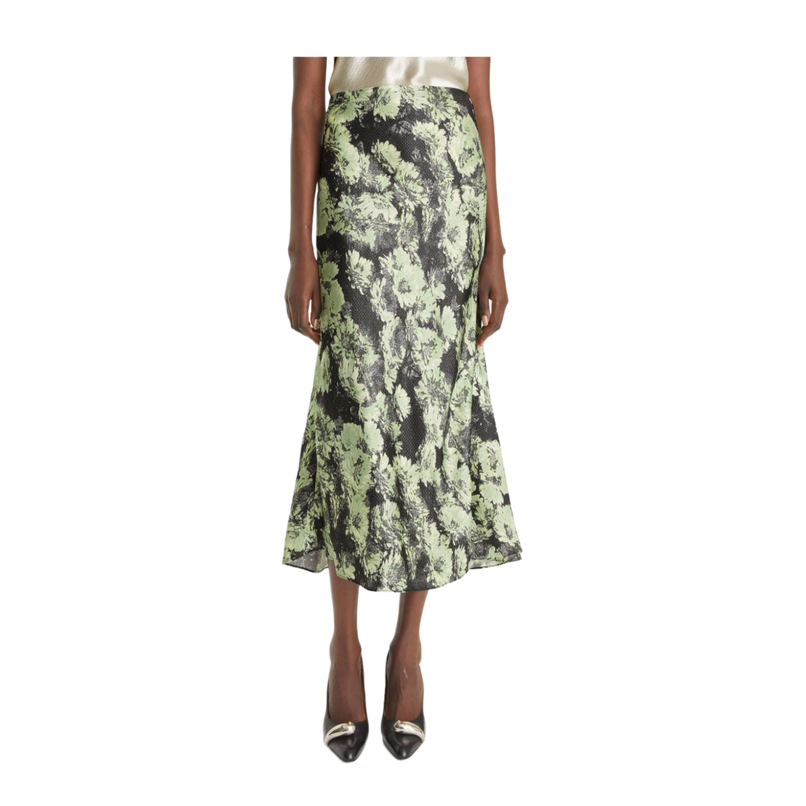 Pastel Green Fluted Skirt