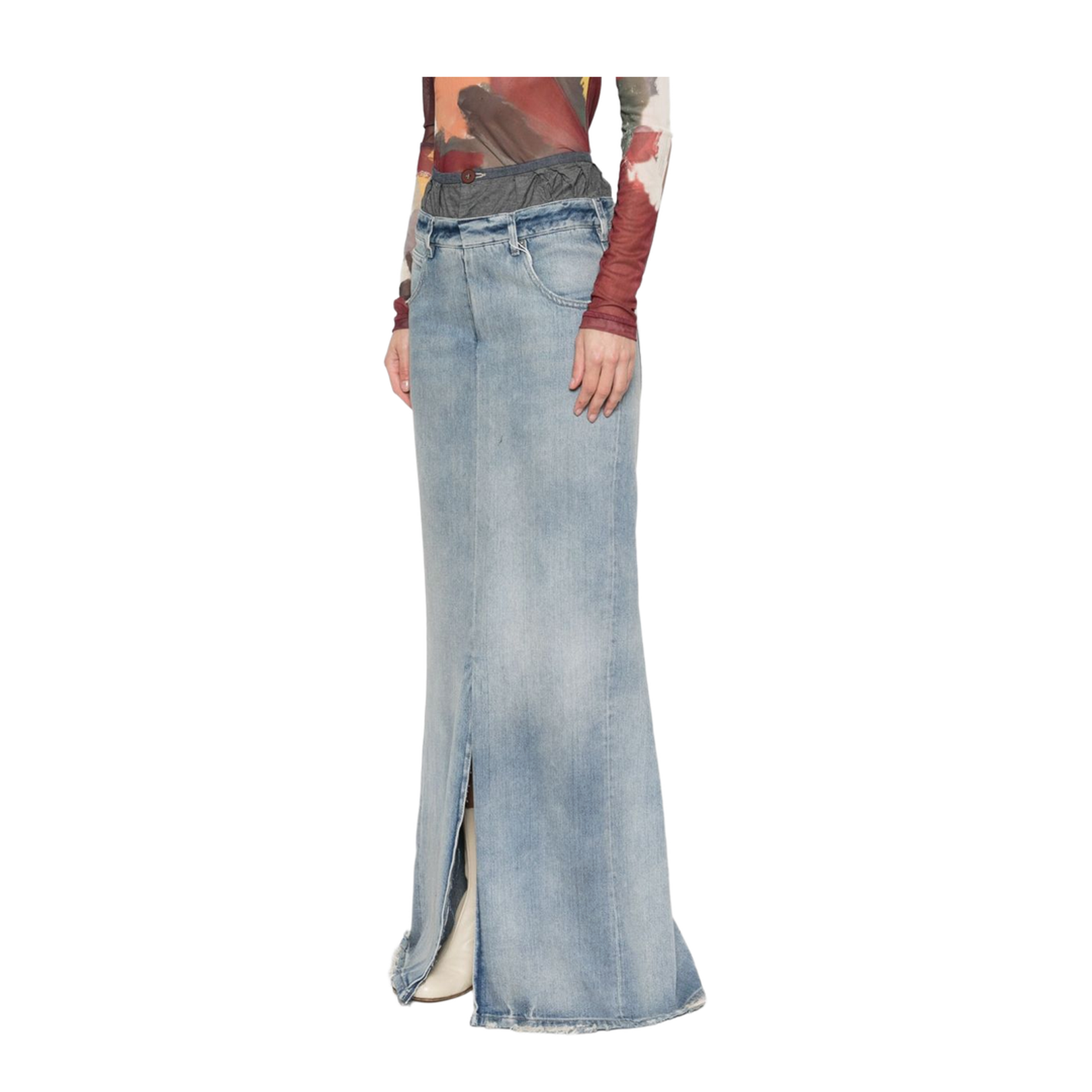 Maxi Denim Cotton Skirt