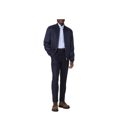 Navy Blue Wool Pants