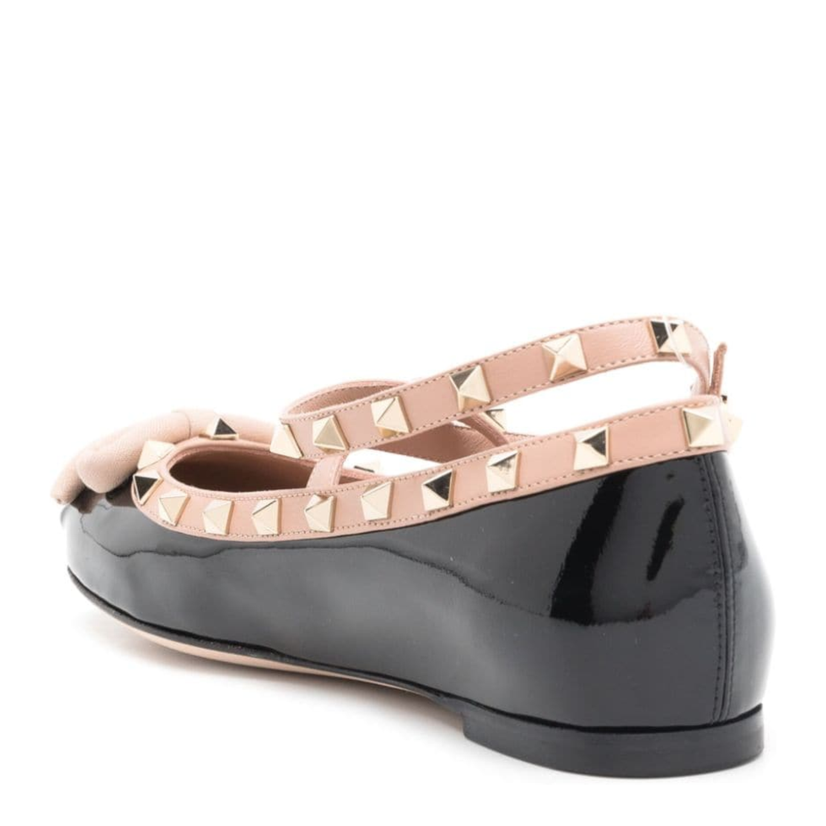 Rockstud Patent Leather Ballet Flats