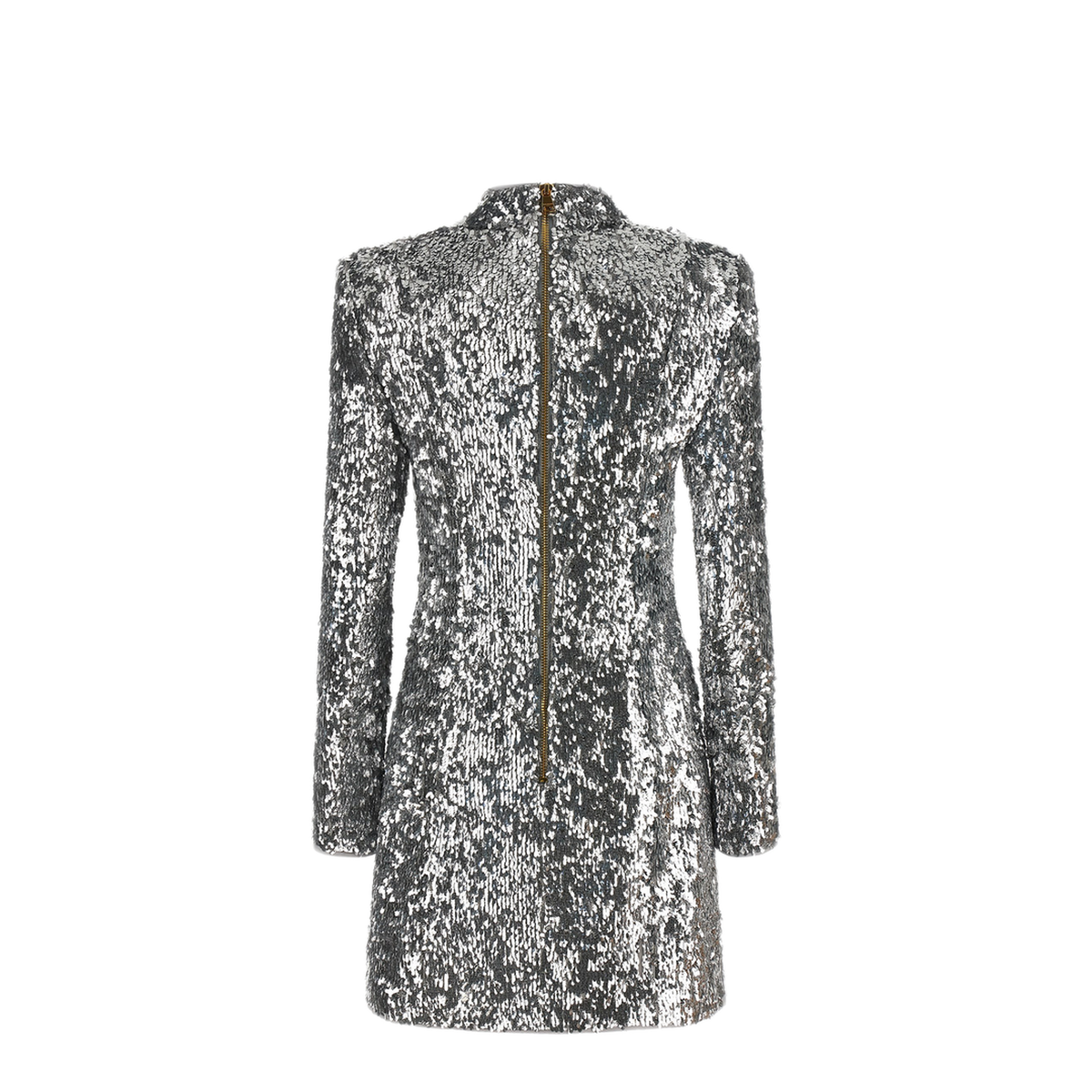 MAYFEYR - Balmain - Silver Sequins Mini Dress - HF1R8980XM119FC