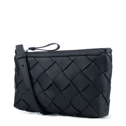 Black Leather Diago Bag