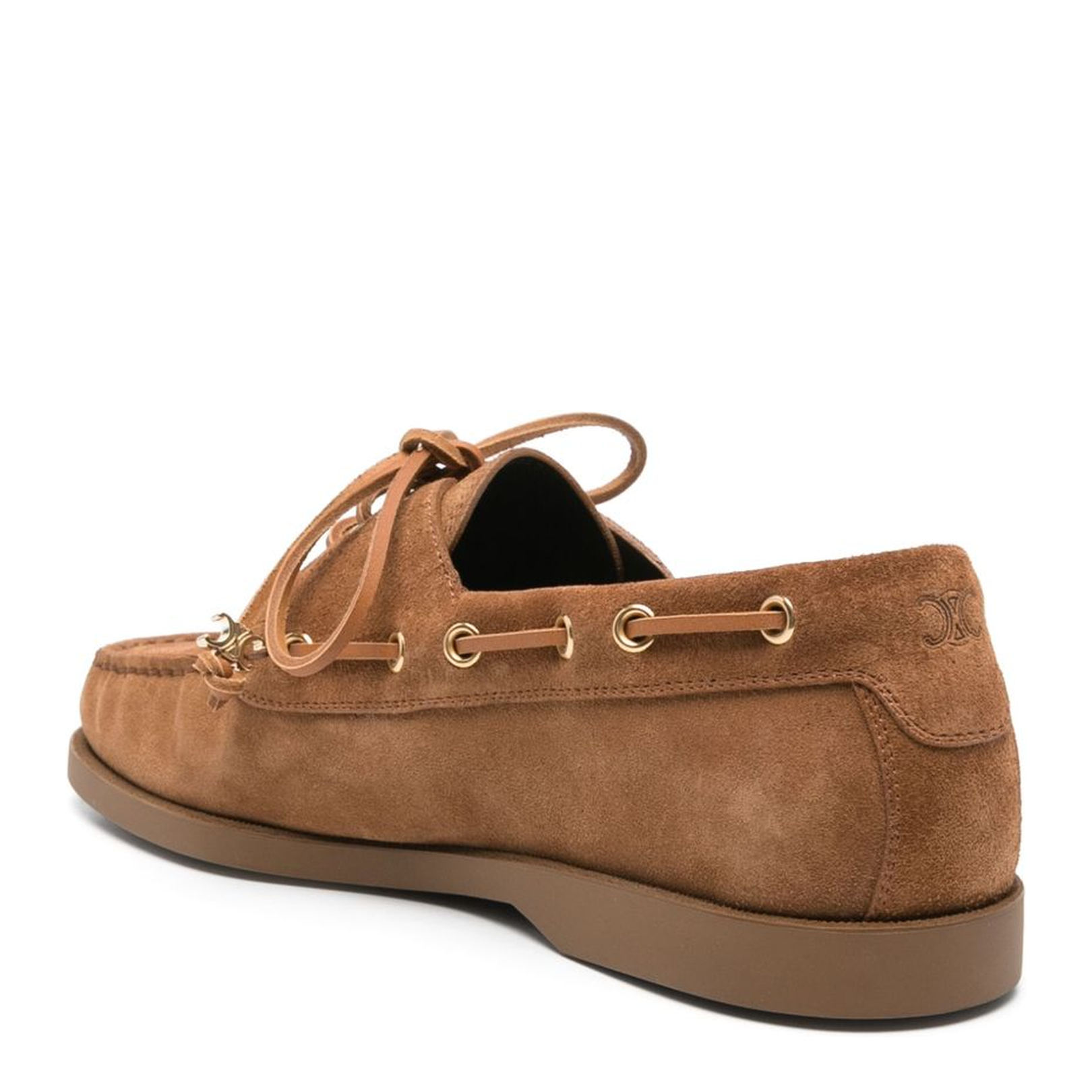 Bateau in Suede Calfskin - Dark Havana