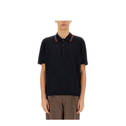 MAYFEYR - Gucci - Knitted Wool Polo Shirt With Web Pattern - 819225XKEJV4060