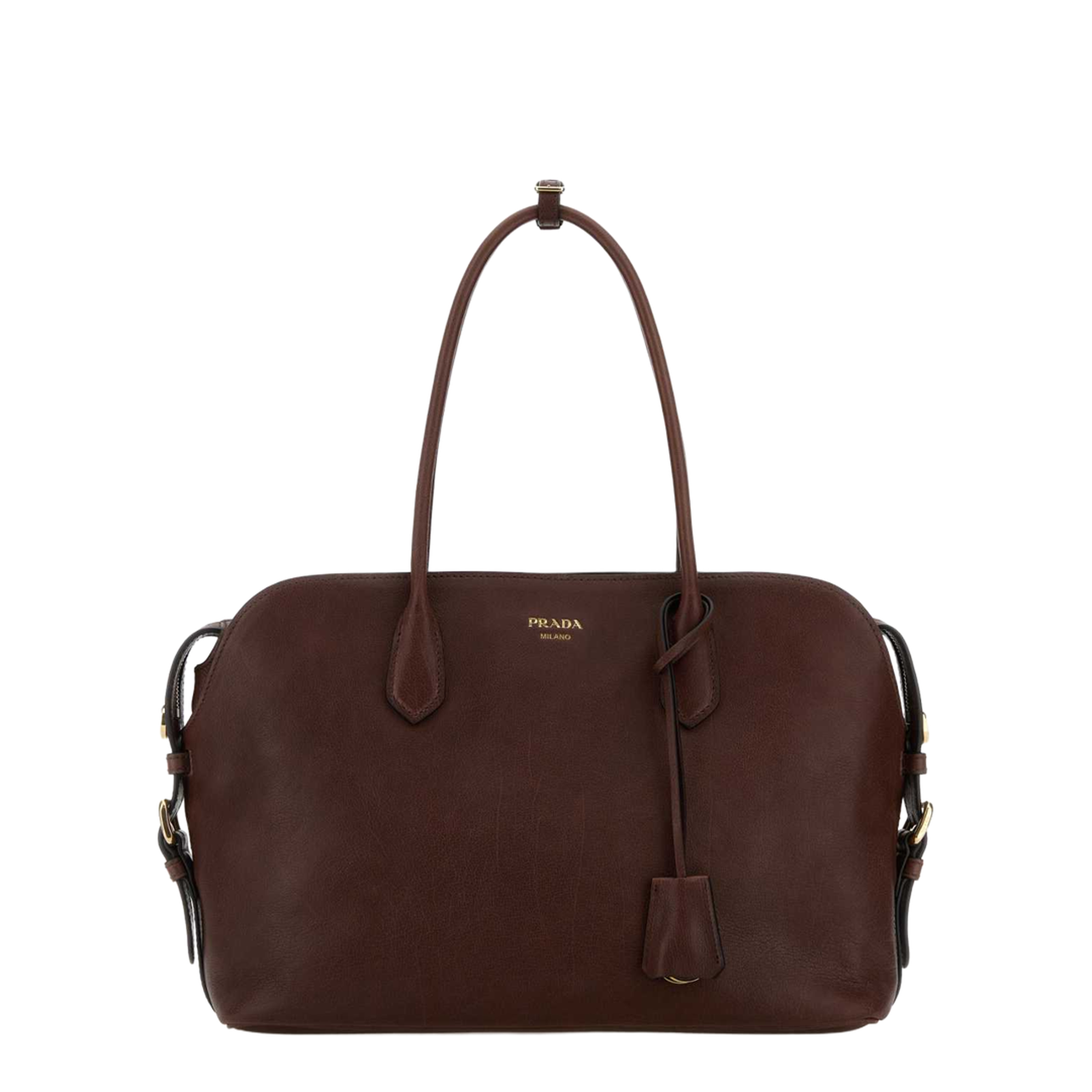 Chocolate Leather Large Shopping Bag