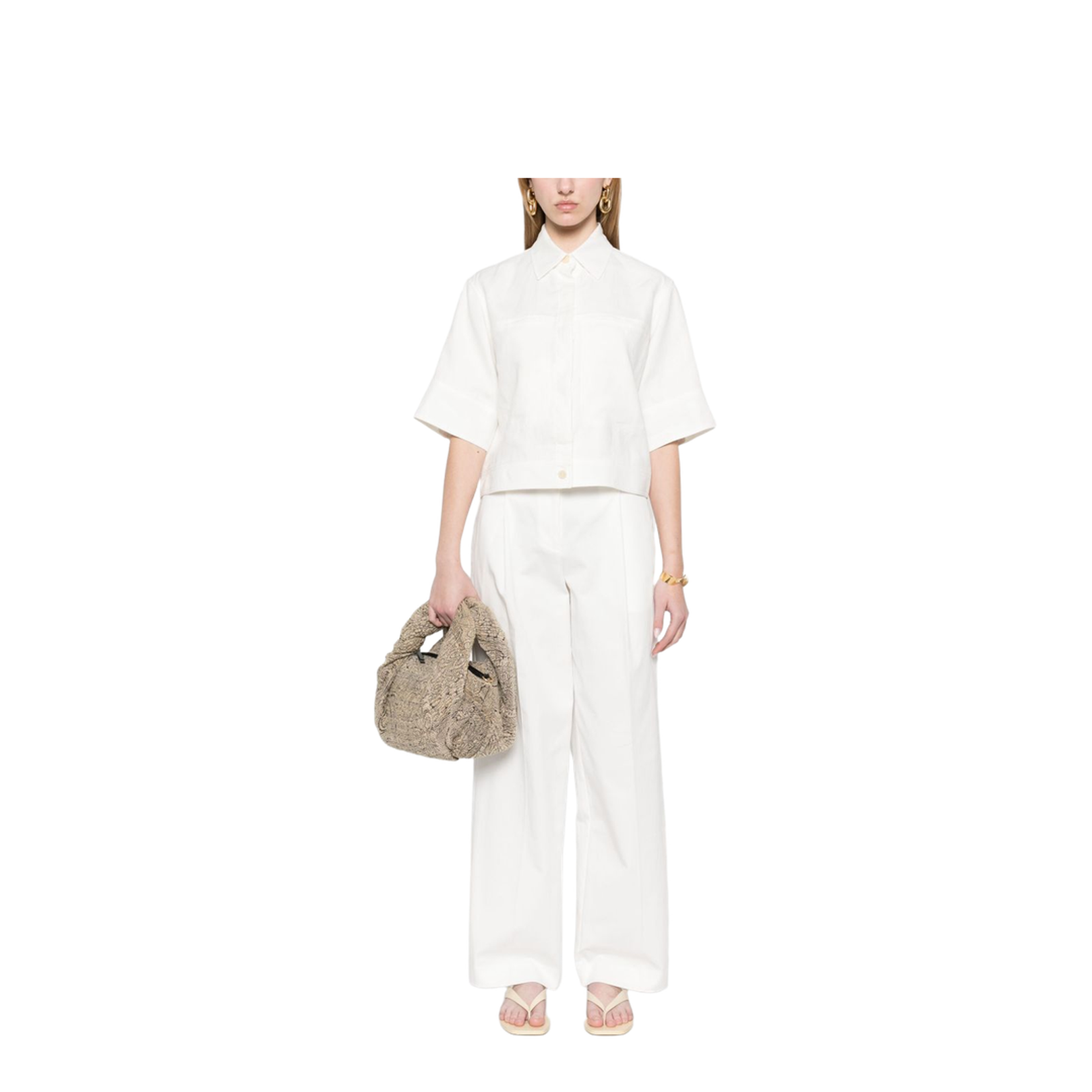Linen Shirt Cropped Fit