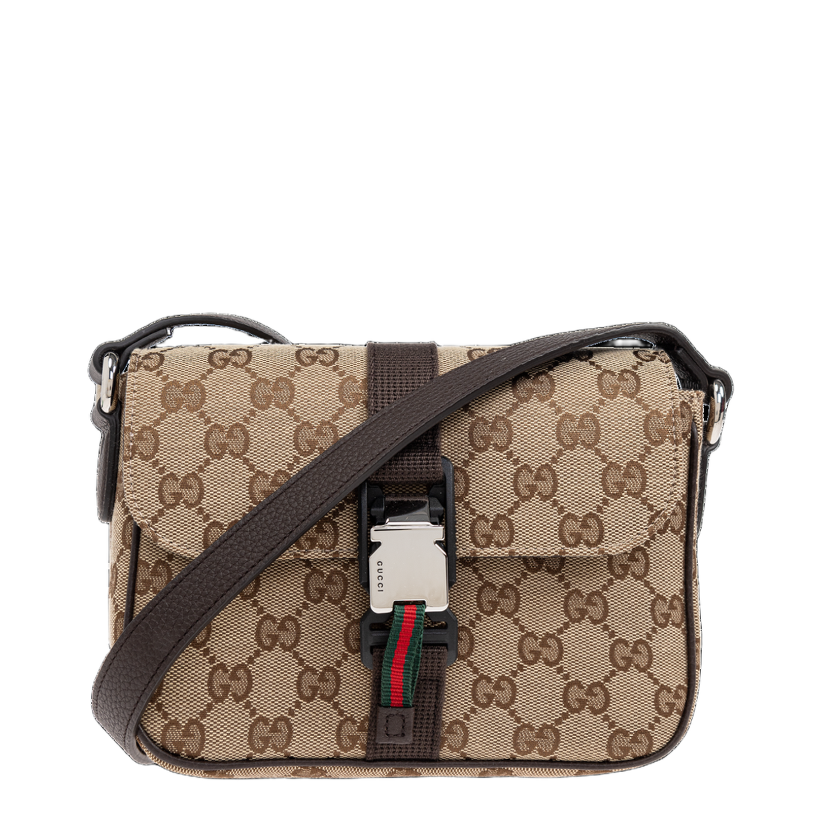 Ophidia Small Canvas Crossbody Bag - Beige