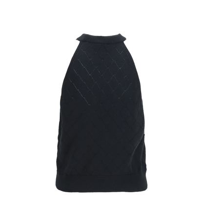MAYFEYR - Balmain - Sleeveless Wool Crewneck Top - HF1AE089KJ99