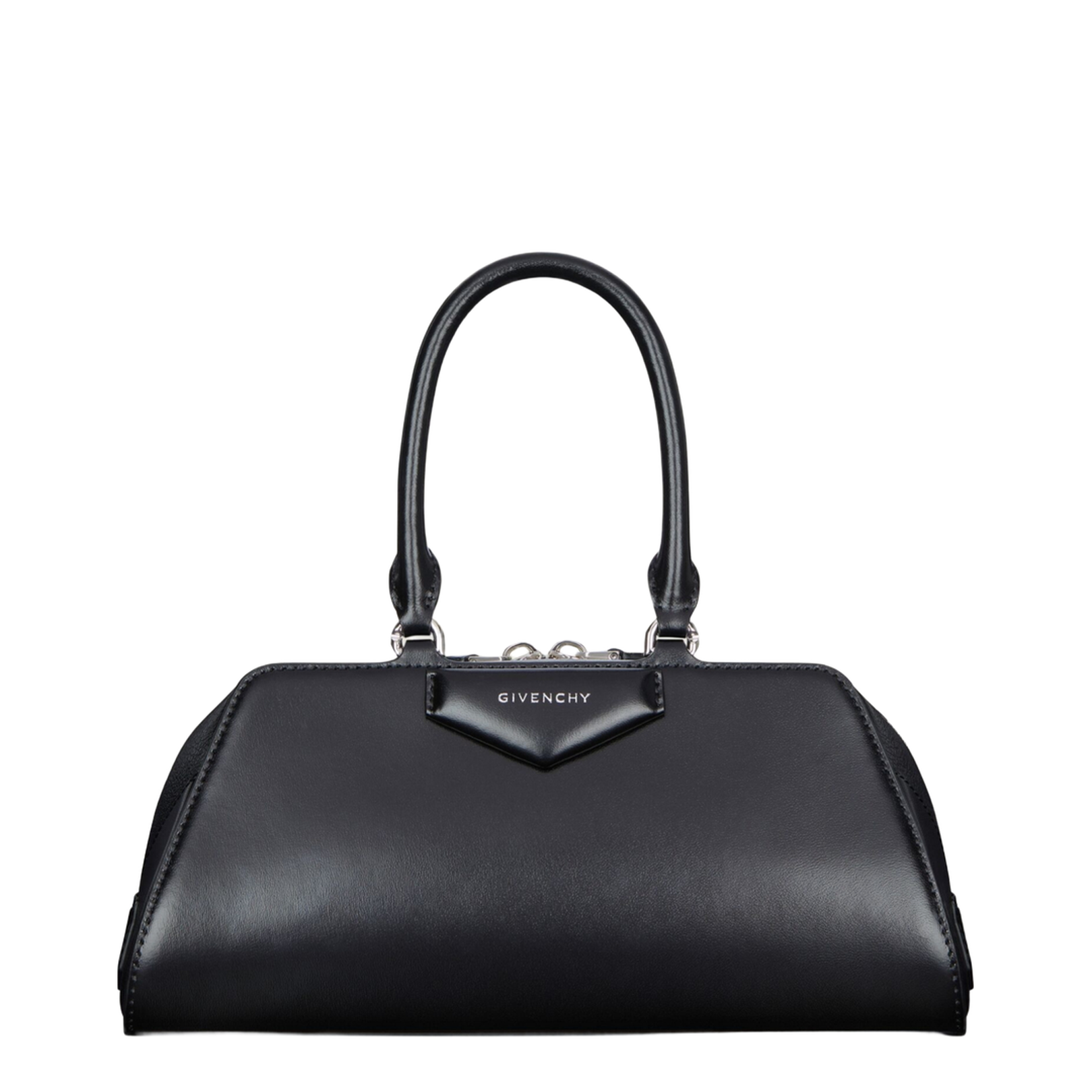 Small Antigona East-West Bag in Box Leather