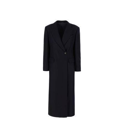 Midnight Blue Wool Coat
