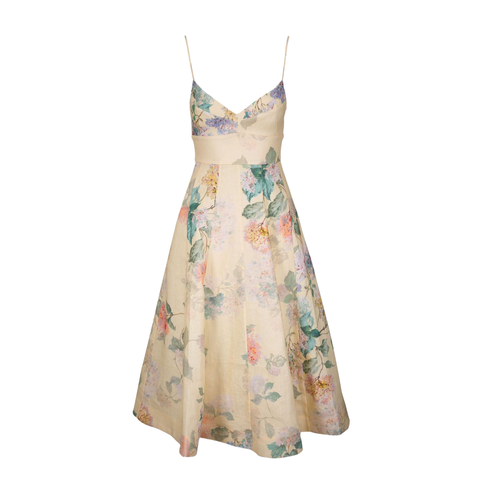 Printed Linen Maxi Dress