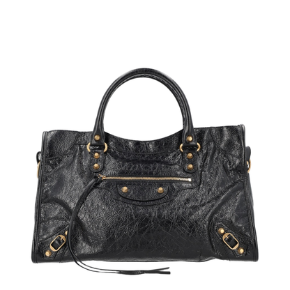 Le City Medium Arena Lambskin Shoulder Bag - Black
