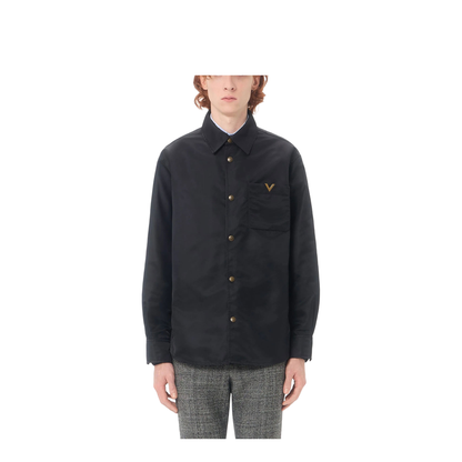 MAYFEYR - Valentino - Nylon Shirt Jacket With Vgold - VCIO06BET