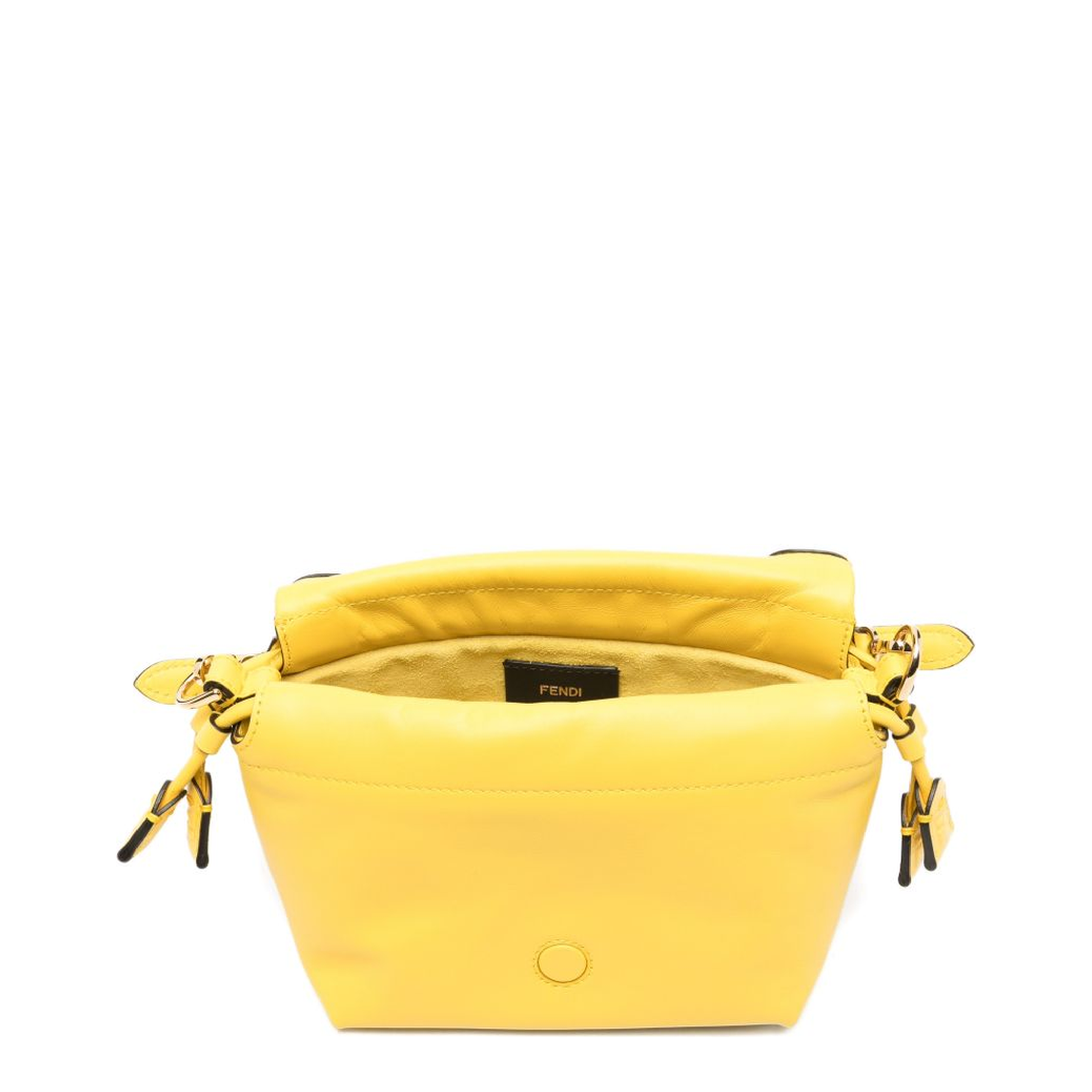 Mamma Baguette Small Lamb Leather Handbag - Giallo