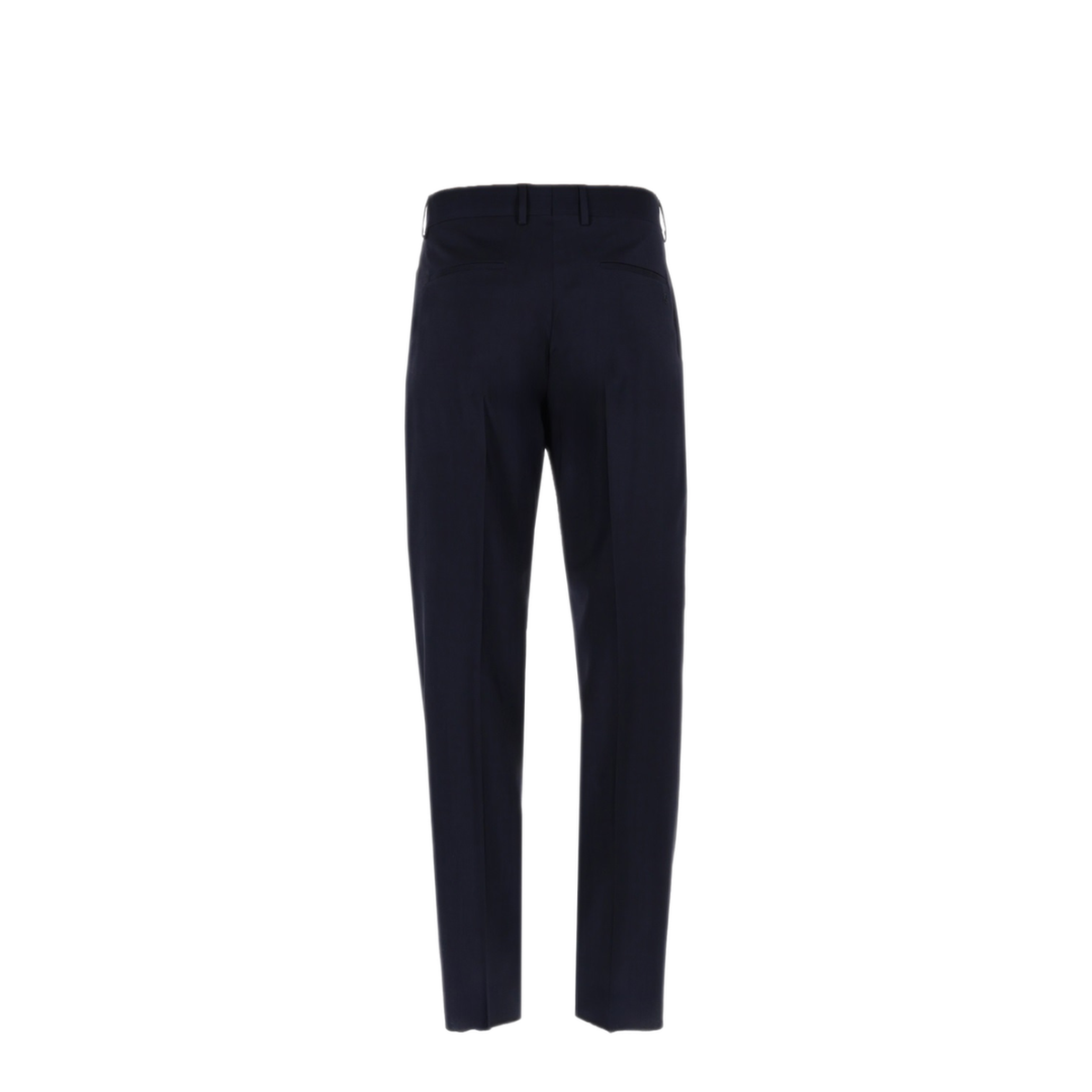 Dark Blue Wool Canvas Trousers