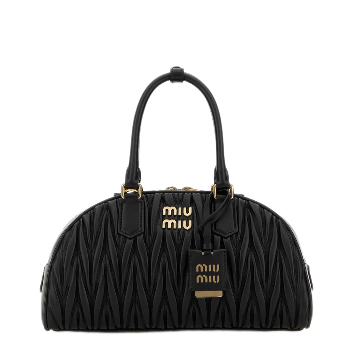 MAYFEYR - Miu Miu - Arcadie Handbag Black Leather - 5BB197AN88F0002