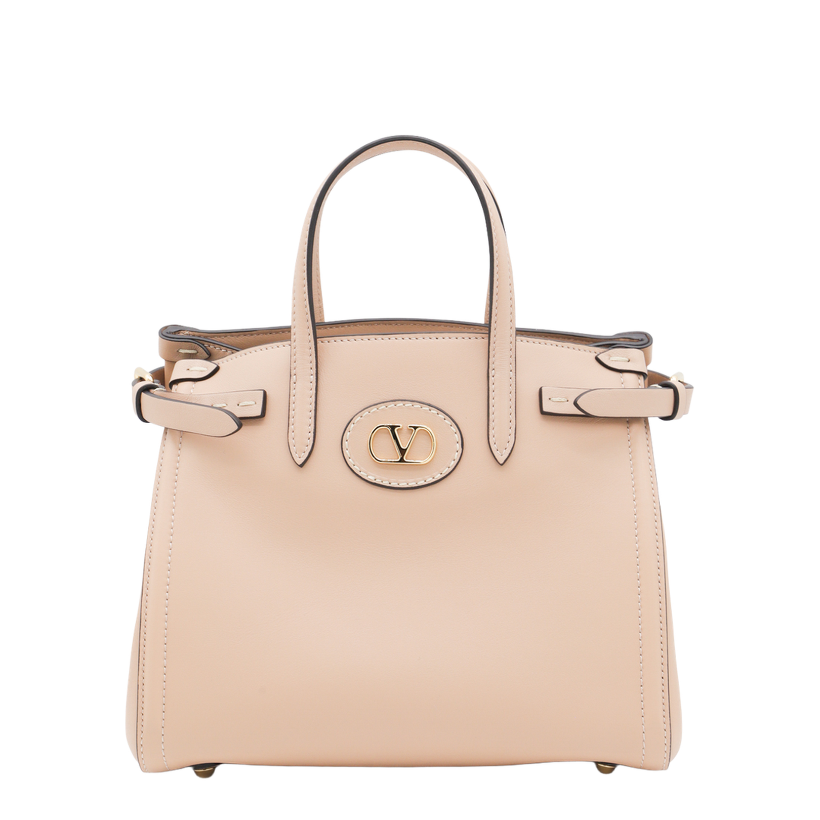 Pink Leather Small Antibes Tote