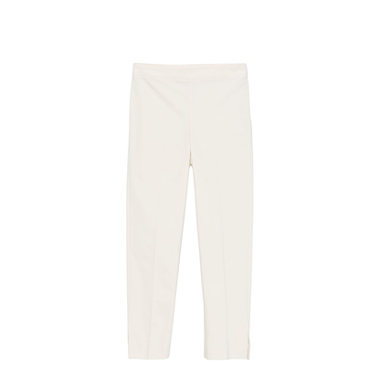 Ivory Stretch Cotton Pants