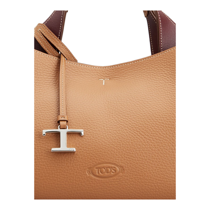 Logo-Pendant Leather Shoulder Bag