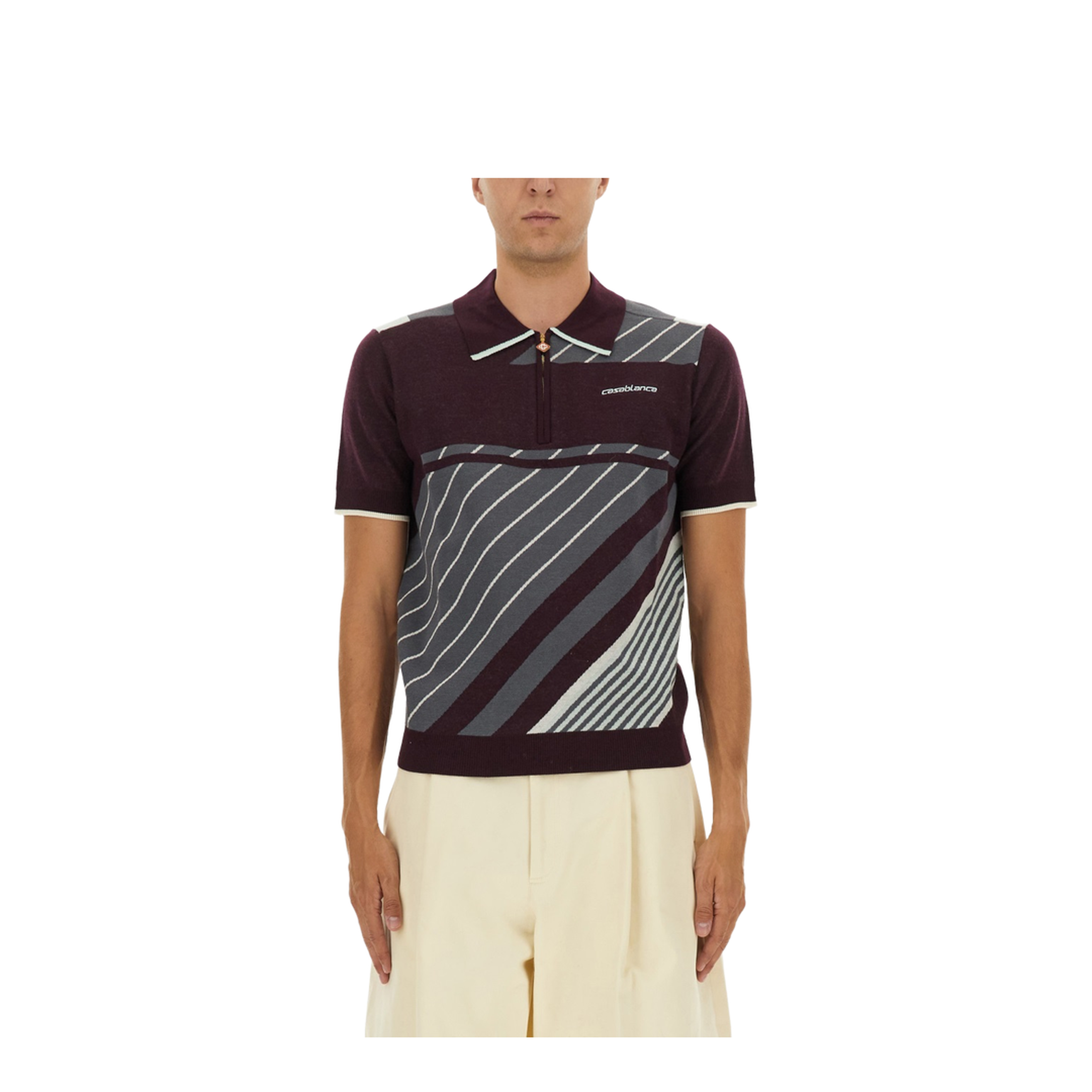 Diagonal Tennis Polo Shirt
