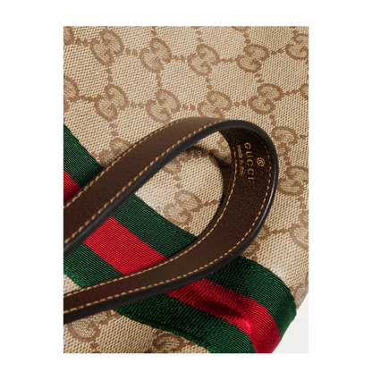 Small GG Coated Canvas Pouch - Beige and Dark Brown