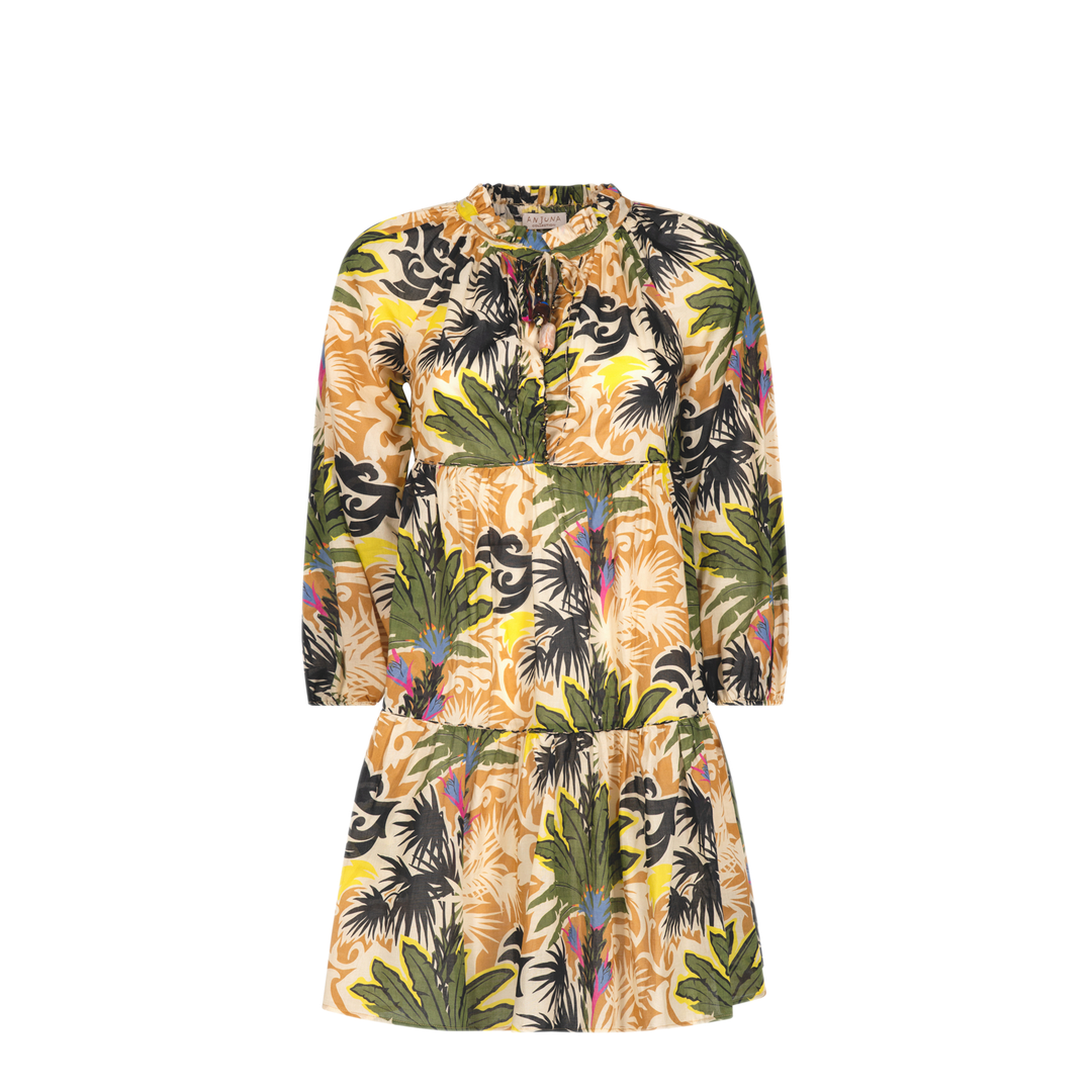MAYFEYR - ANJUNA - Clara Caftan Short Dress - CLARADESERT