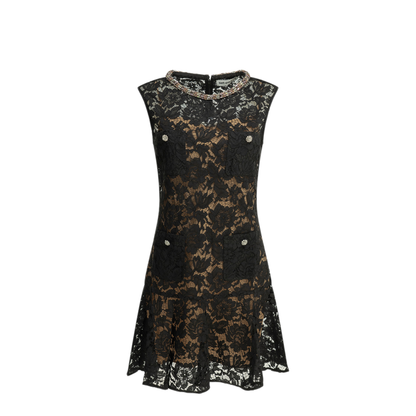 MAYFEYR - Self Portrait - Embroidered Short Dress - SS26164SBBBLACK
