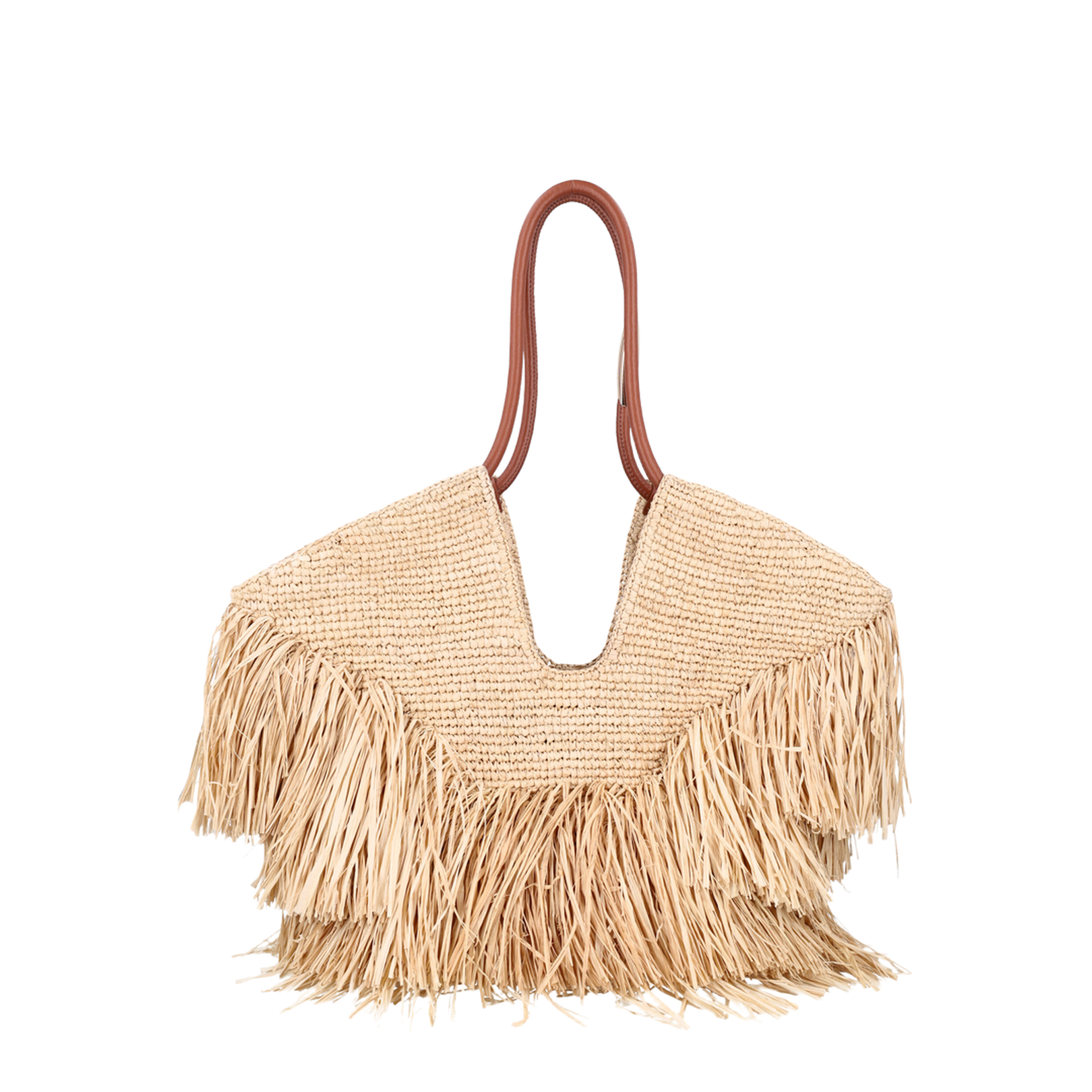 Goldentime Medium Raffia Tote Bag in Natural