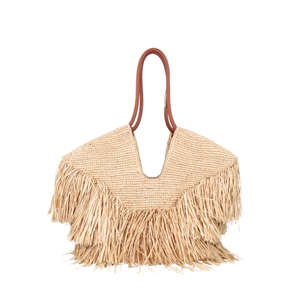 Goldentime Medium Raffia Tote Bag in Natural