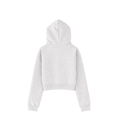 Logo-Embroidered Cropped Hoodie