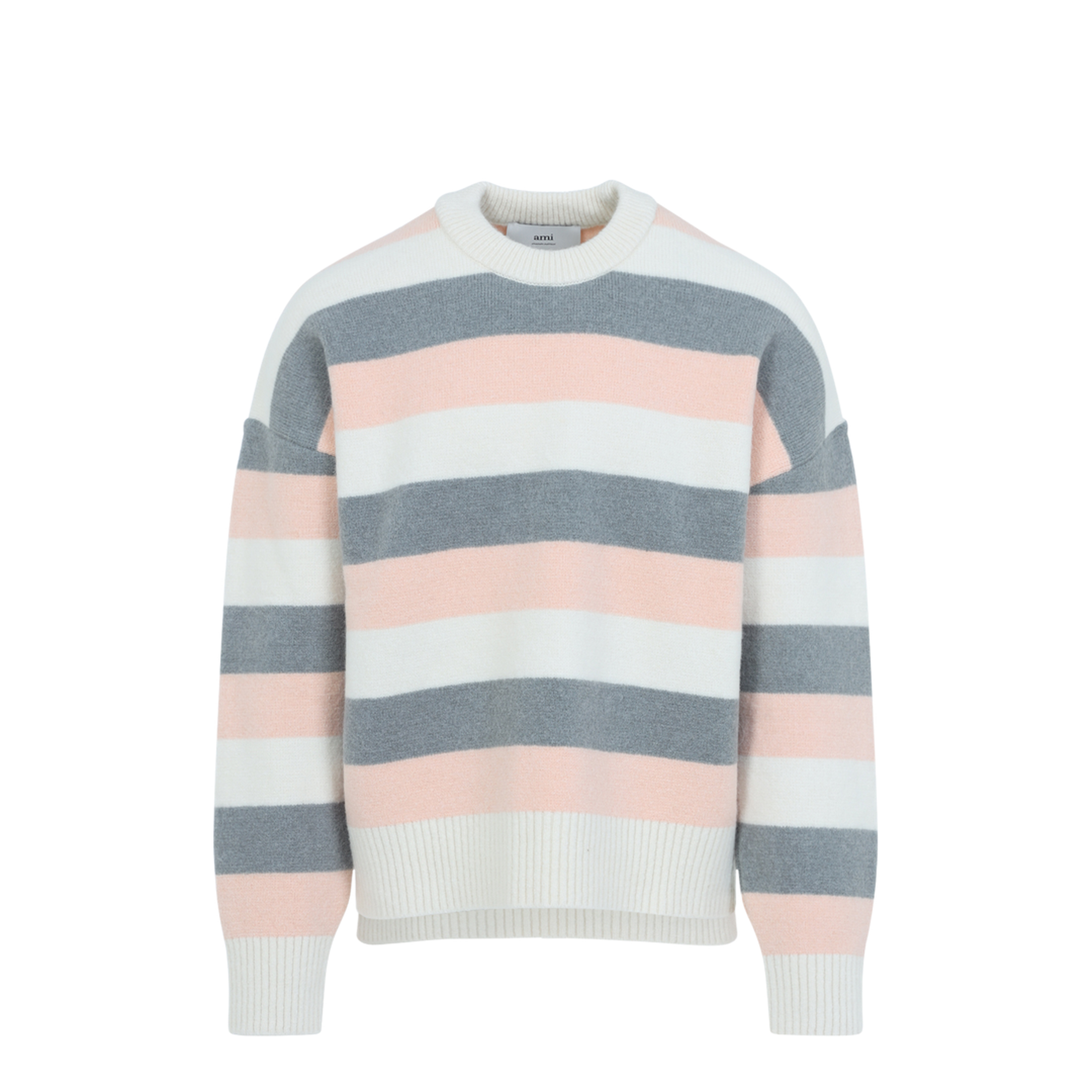 MAYFEYR - Ami Paris - Striped Crewneck Sweater - UKS841KN0126