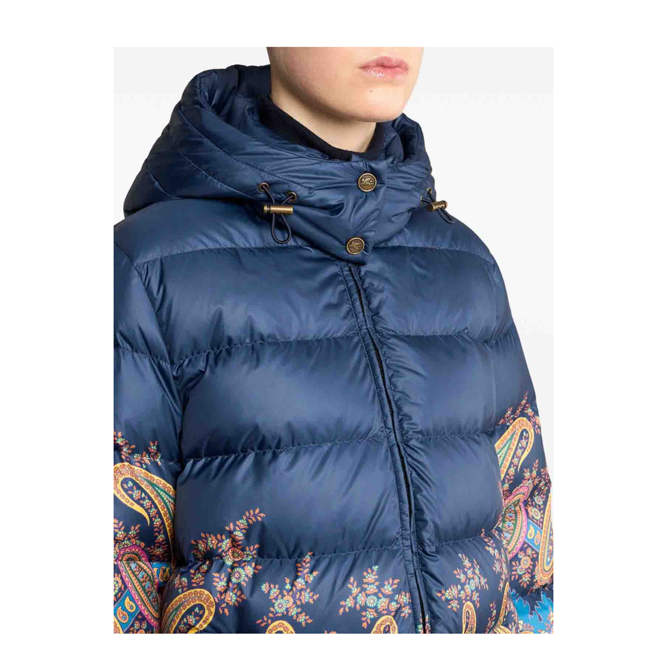 Down Jacket Hood Placed Print