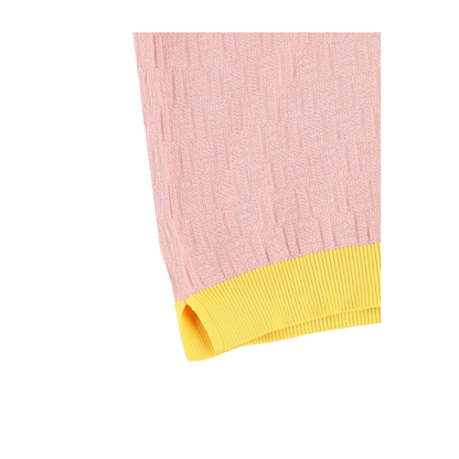 Pink Polo T-Shirt with Jacquard