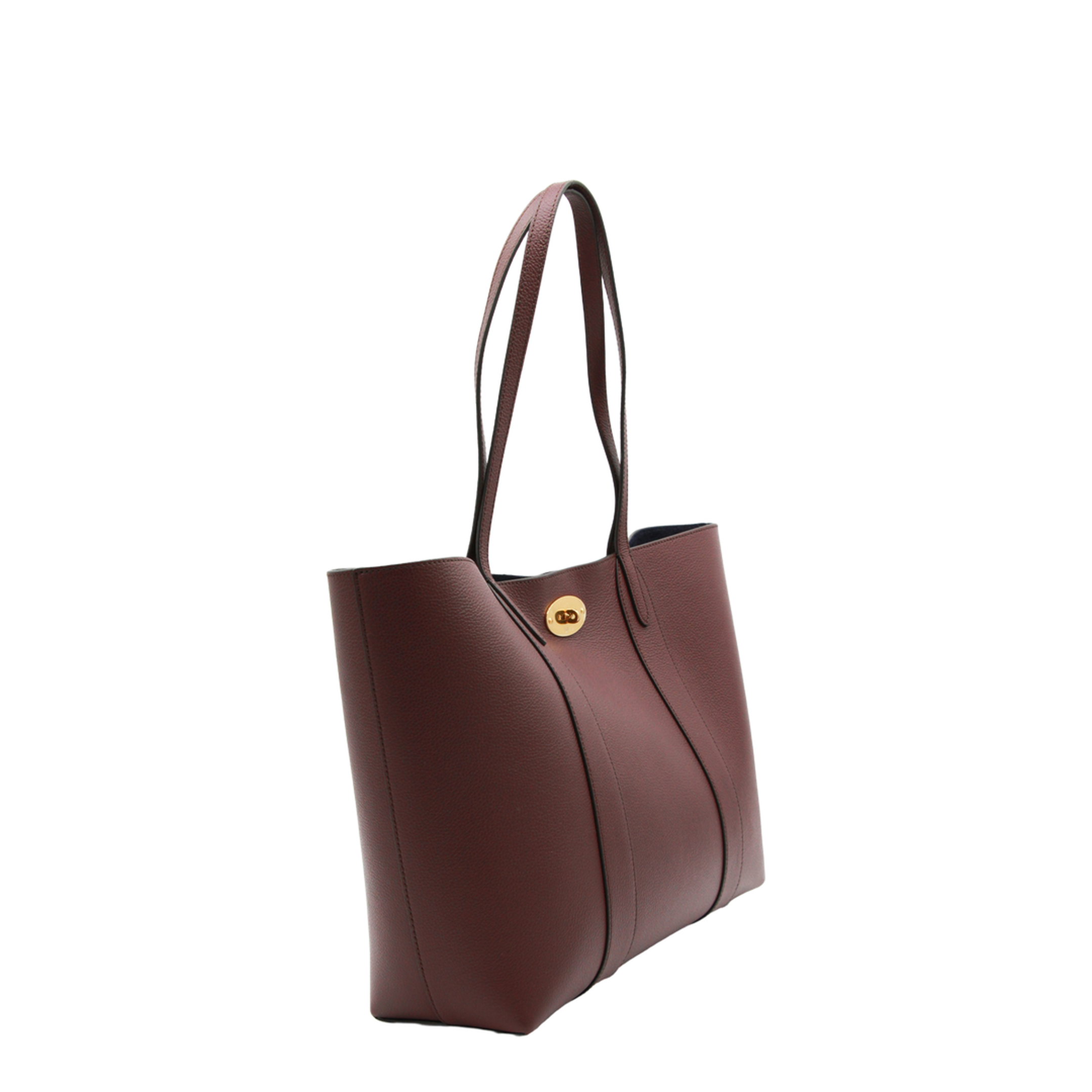 Bayswater Small Classic Grain Leather Tote - Burgundy