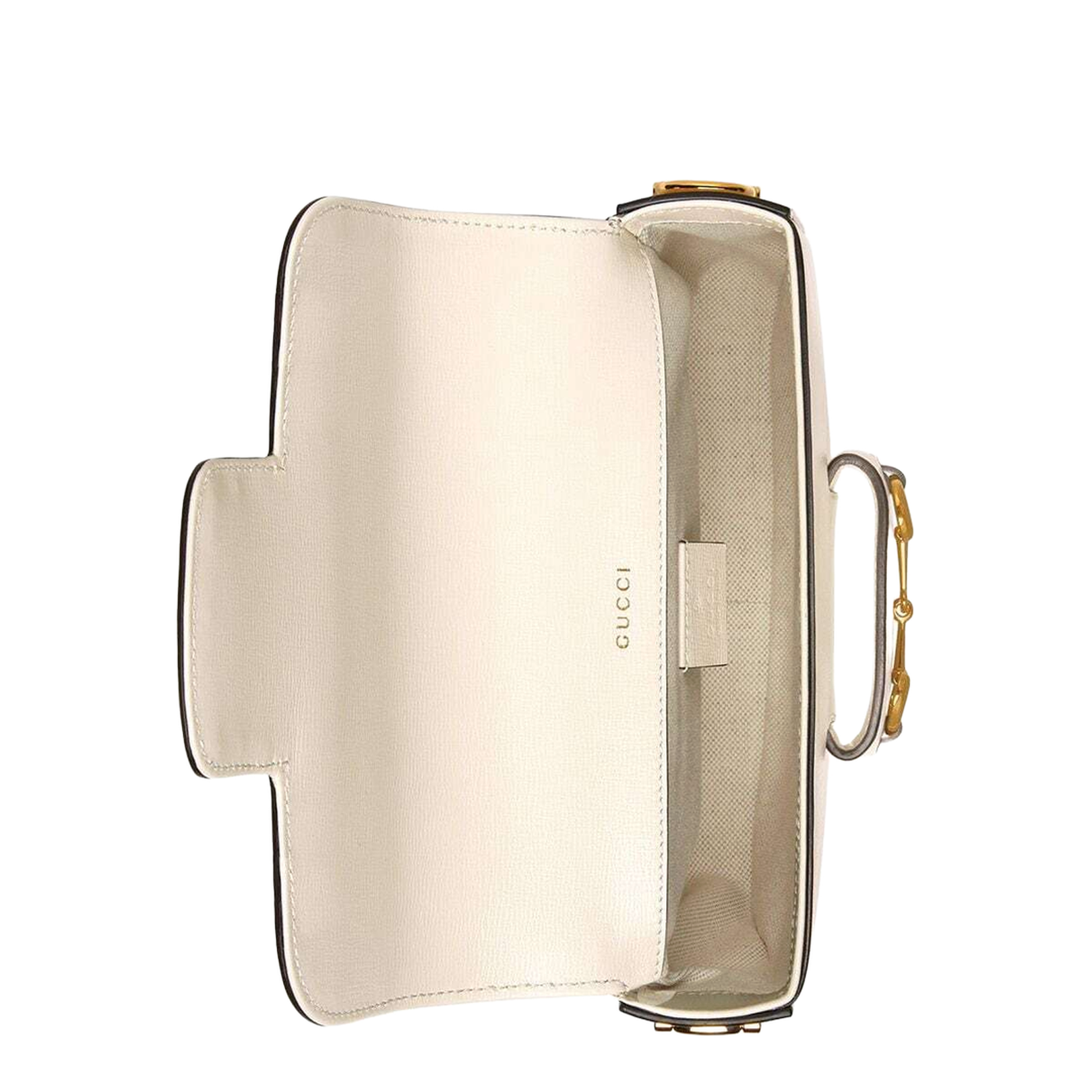 Horsebit 1955 Small Canvas Shoulder Bag - Cream