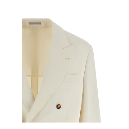 Linen Silk Blazer Beige