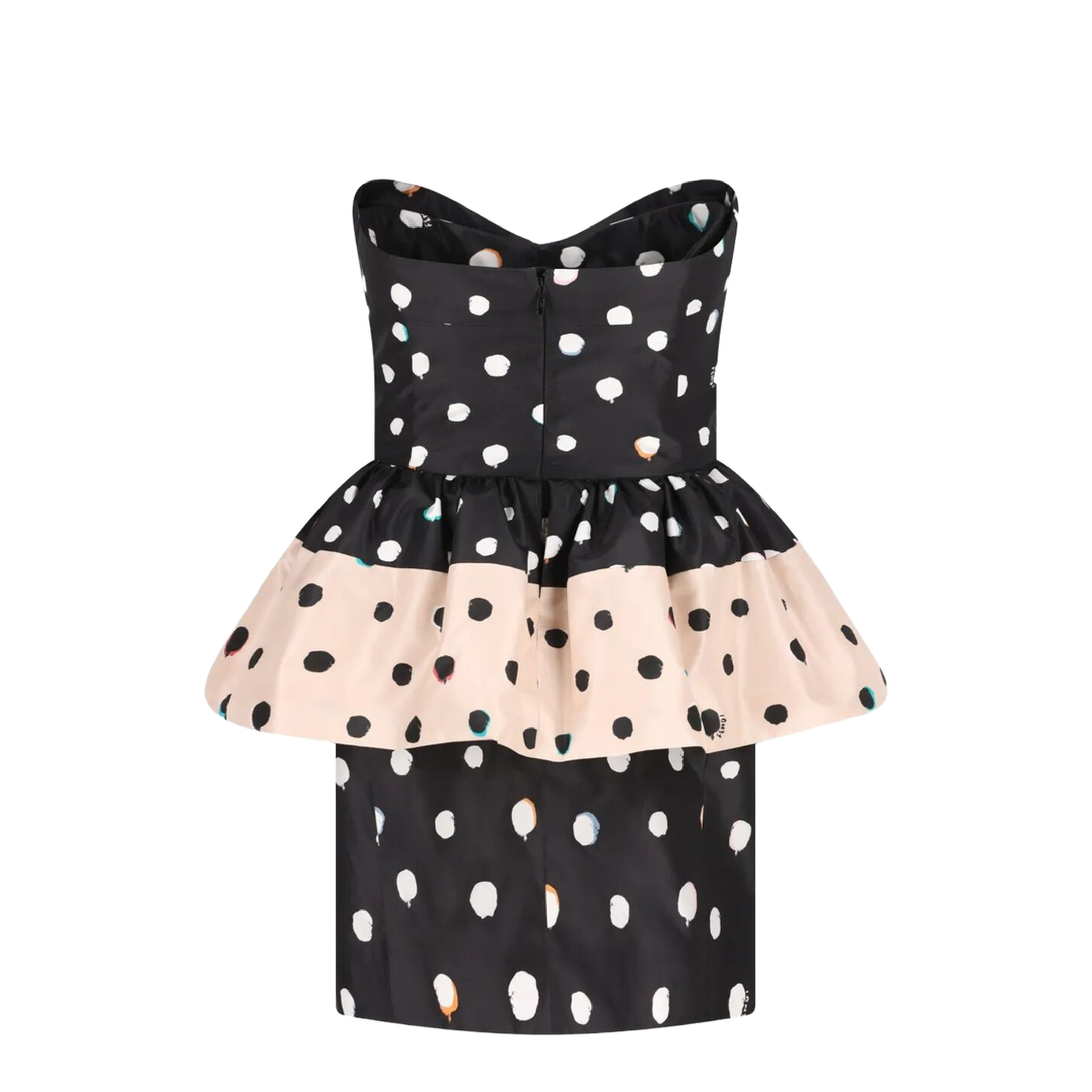 MAYFEYR - Fendi - Dots-Print Taffeta Bustier Dress - FDD509AVJQ