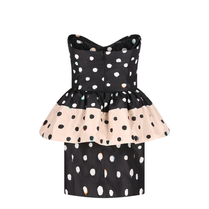 MAYFEYR - Fendi - Dots-Print Taffeta Bustier Dress - FDD509AVJQ