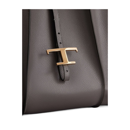 Dark Grey Leather Bag