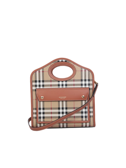 口袋托特包，金色五金配件