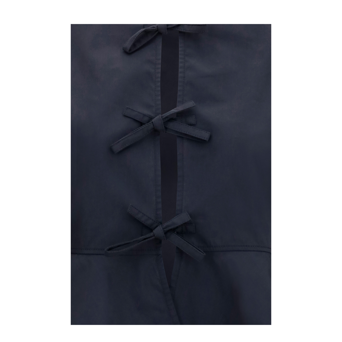 MAYFEYR - Ganni - Cotton Poplin Blouse With Bows - A1040486099
