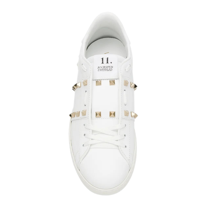MAYFEYR - Valentino - Rockstud Untitled Leather Sneakers With Platinum-Finish Studs - YS0931BHS