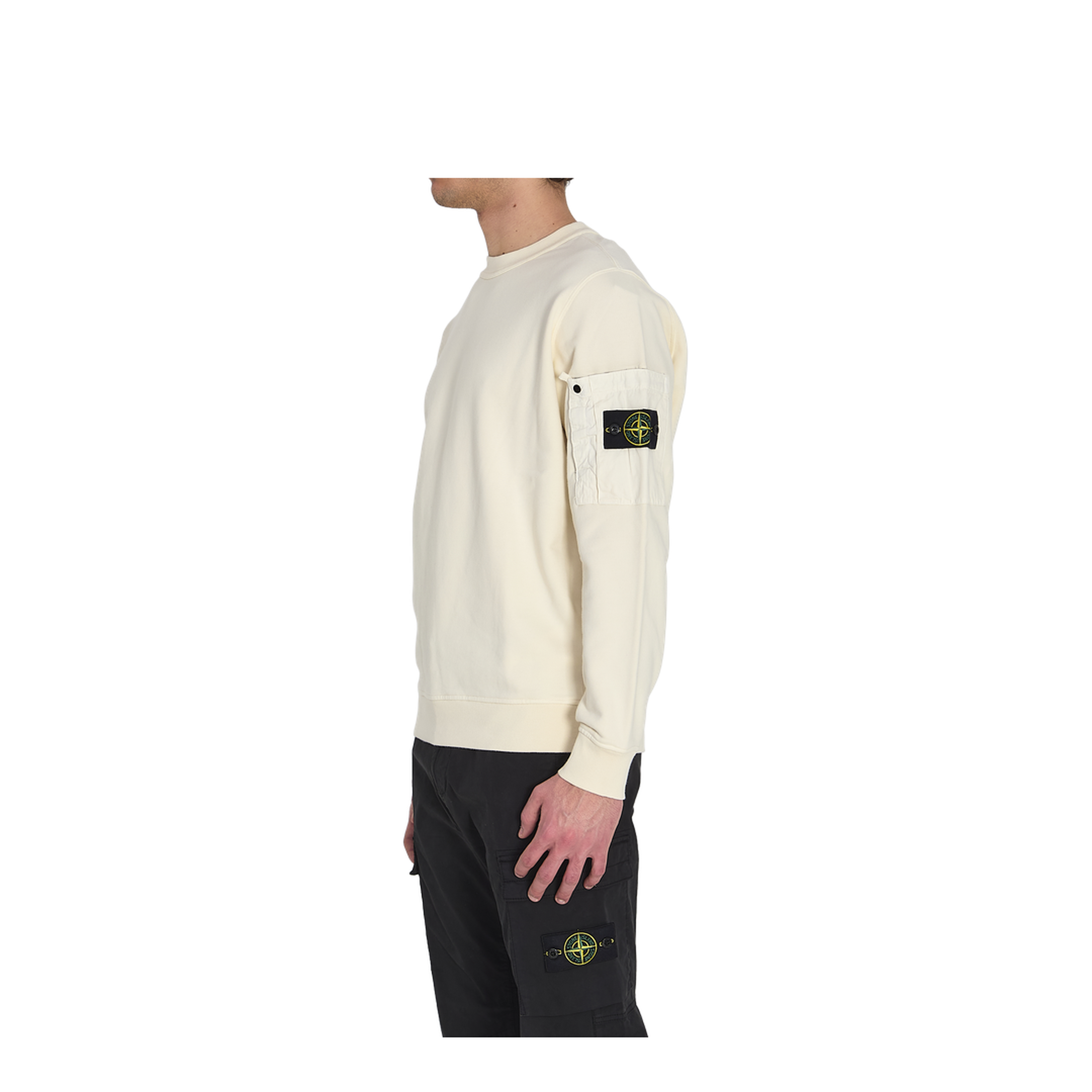 MAYFEYR - Stone Island - Beige Logo Badge Sweatshirt - L1S156100019S0410V0093