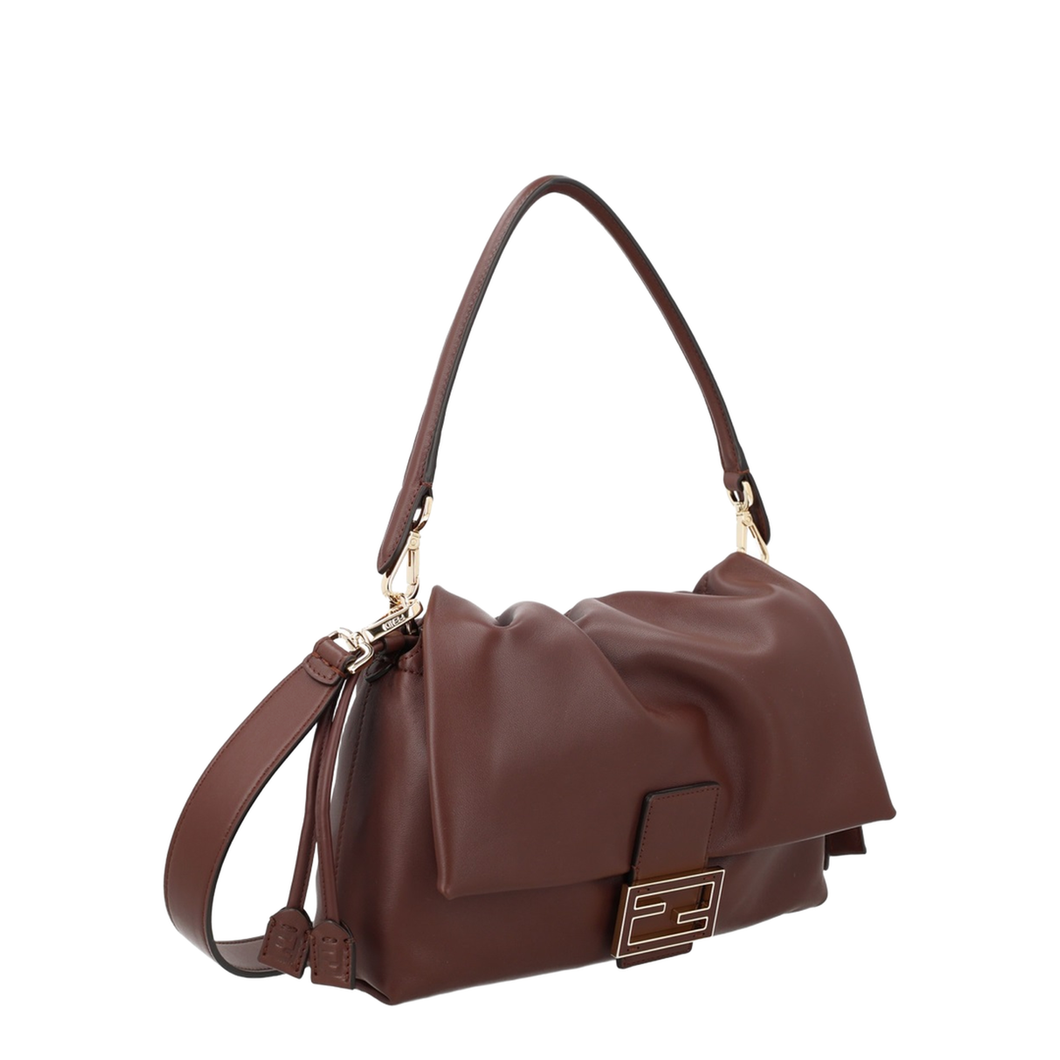 Mamma Baguette Medium Leather Shoulder Bag - Brown