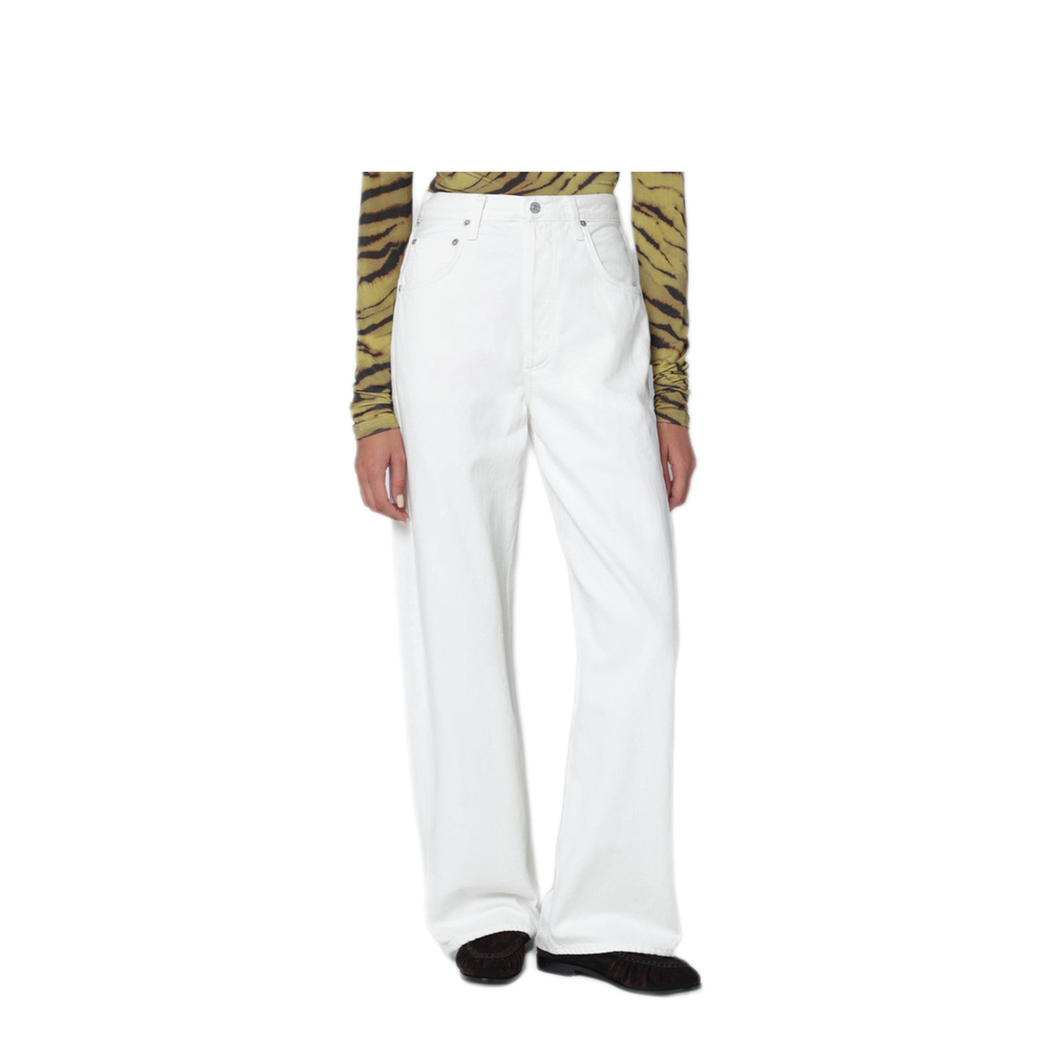 MAYFEYR - Citizens of Humanity - White Pashmina Ayla Baggy Jeans - 2053B1248PMINA