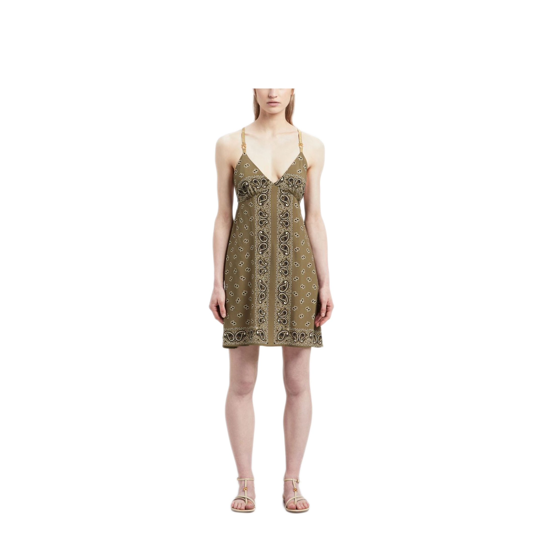 MAYFEYR - Palm Angels - Paisley-Print Slip Dress - PWDJ007S24FAB0015656