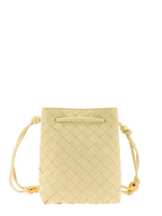 Small Crossbody Bucket Bag In Yellow Ice Cream