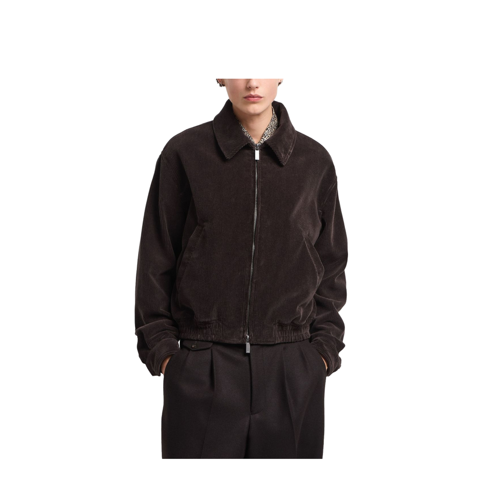 Corduroy Zip-Up Blouson