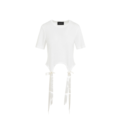 MAYFEYR - Simone Rocha - Easy T Shirt Bow Tails - 52230571IVORY
