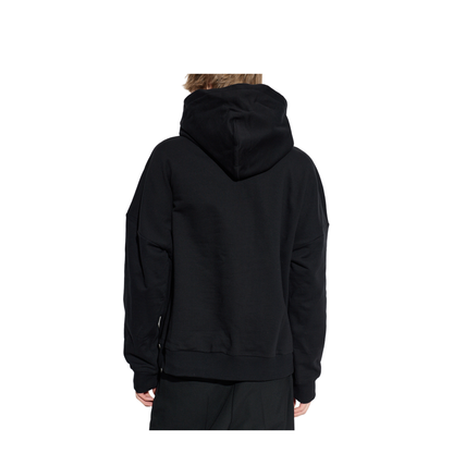 Crystal Embroidered Hoodie - Black
